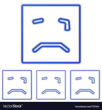 Blue cry icon logo design set vector image