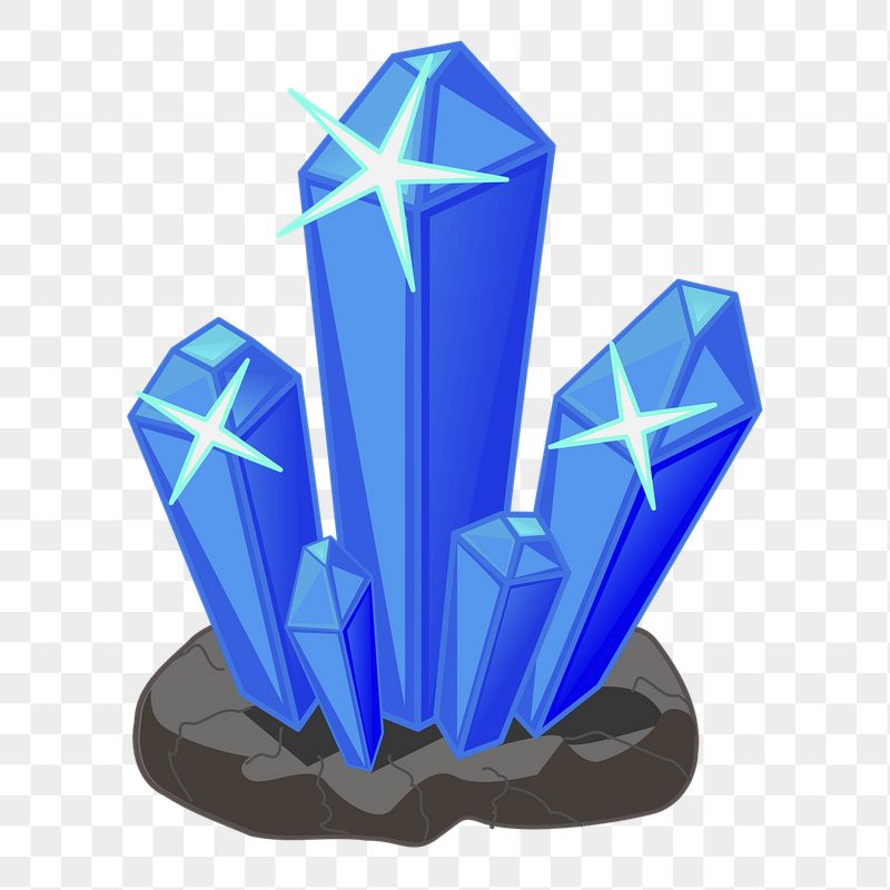 Blue crystals png sticker, minerals | Free PNG - rawpixel