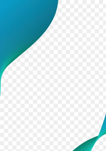 Blue curved frame transparent background png