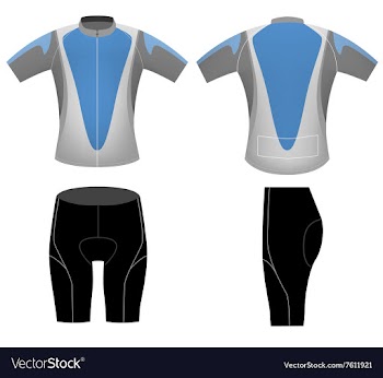 Blue cycling clothing vector image