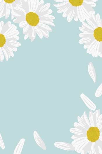 Blue daisy background, white flower | Free Photo Illustration - rawpixel
