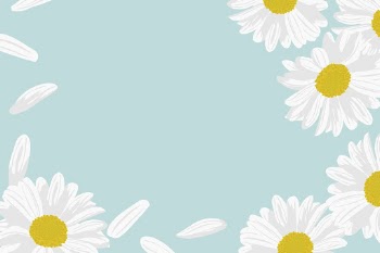 Blue daisy background, white flower | Free Photo Illustration - rawpixel