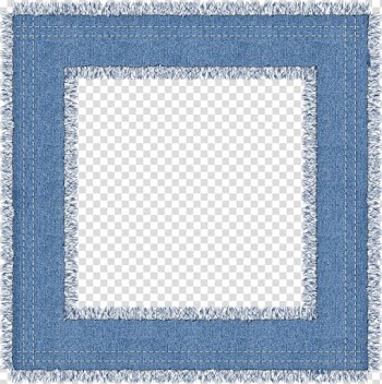 Blue denim avatar frame, frame Blue , Pretty blue frame transparent background PNG clipart