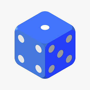 Blue dice clipart illustration psd. | Free PSD - rawpixel