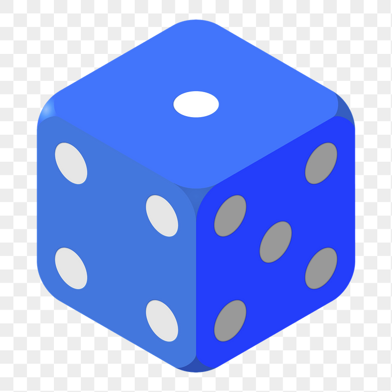 Blue dice png sticker illustration, | Free PNG - rawpixel