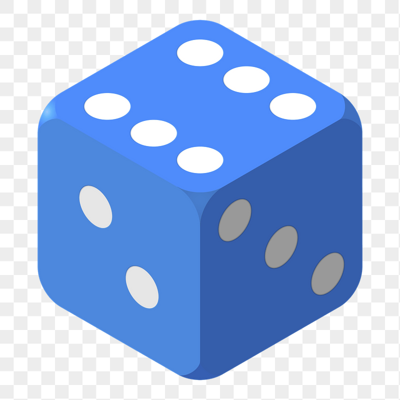 Blue dice png sticker illustration, | Free PNG - rawpixel
