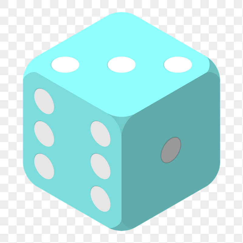 Blue dice png sticker illustration, | Free PNG - rawpixel