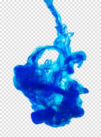 Blue diffused ink in water transparent background PNG clipart