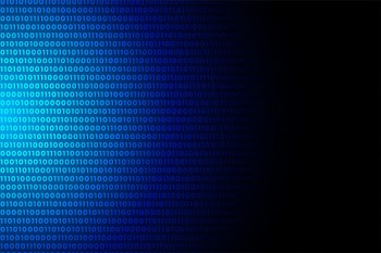 Blue digital binary code data numbers background design Free Vector