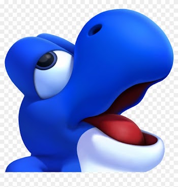 Blue Dinosaur Going Blind , - Baby Red Yoshi