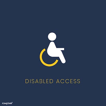 Blue disabled access icon sign vector | Free stock vector - 538315