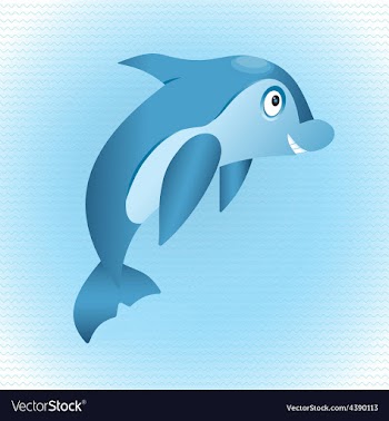 Blue Dolphin vector image