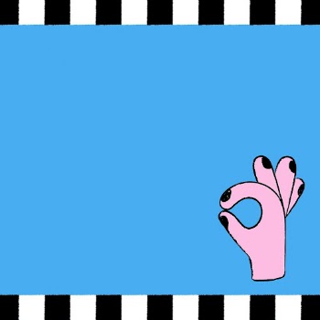 Blue doodle background, ok hand | Free Vector - rawpixel
