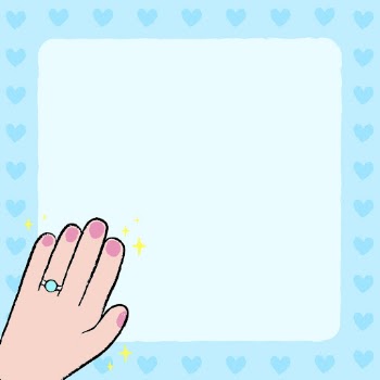 Blue doodle frame background, cute | Free PSD - rawpixel