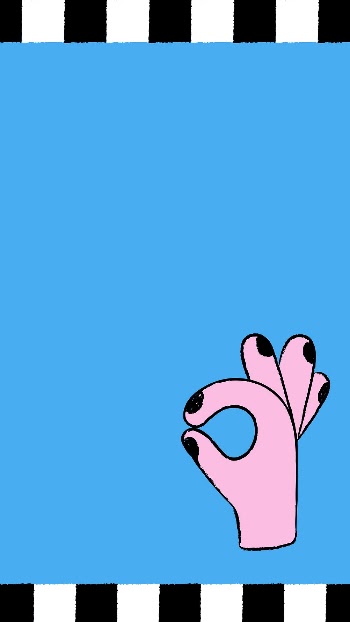 Blue doodle mobile wallpaper, ok | Free Vector - rawpixel