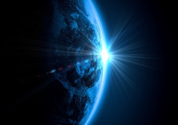 Blue earth illustration, Earth Hour Planet , Space in the planet emitting light material transparent background PNG clipart