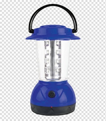 Blue electric lamp, Light-emitting diode Philips Battery charger Lighting, LED Light transparent background PNG clipart