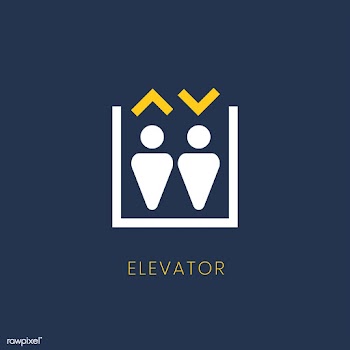 Blue elevator icon sign vector | Free stock vector - 538312