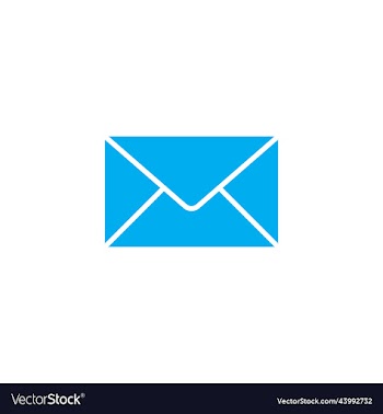 blue email abstract solid icon