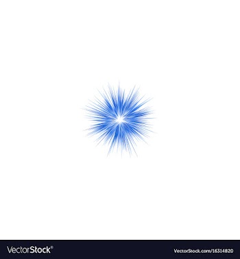 Blue explosion graphic design on white background vector image