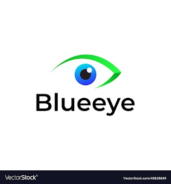 blue eye modern 3d logo design