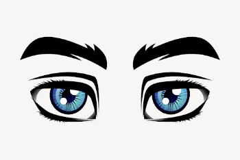 Blue eyes sticker, cartoon character | Free Vector - rawpixel