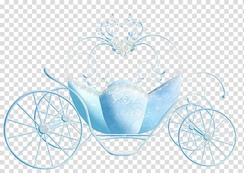 Blue fairy tale pumpkin car transparent background PNG clipart