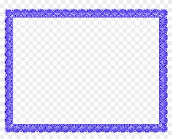 Blue Fancy Certificate Border - Certificate Border Template Png