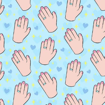 Blue feminine background, woman&rsquo;s hand | Free PSD - rawpixel