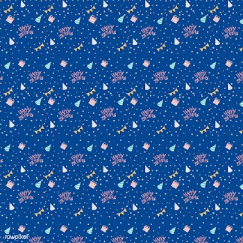 Blue festive birthday design vector | Free stock vector - 508612