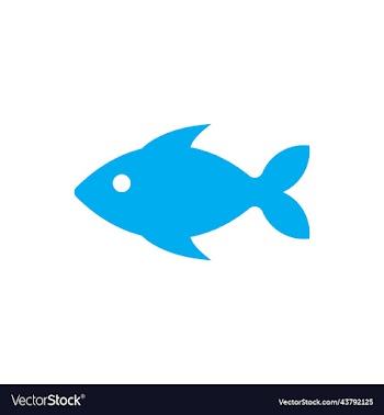 blue fish solid icon