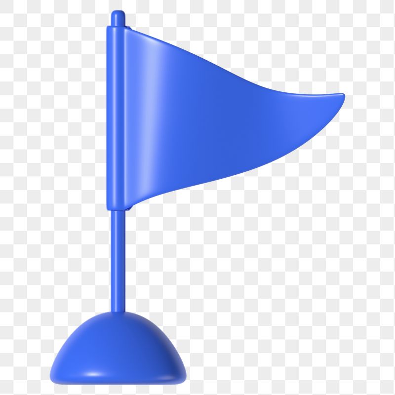 Blue flag png icon sticker, | Free PNG - rawpixel