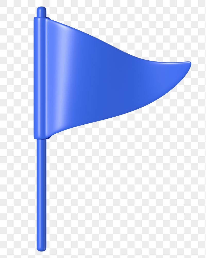 Blue flag png icon sticker, | Free PNG - rawpixel