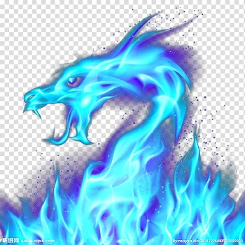 Blue flame dragon , Dragon Fire Blue Illustration, Blue Dragon transparent background PNG clipart