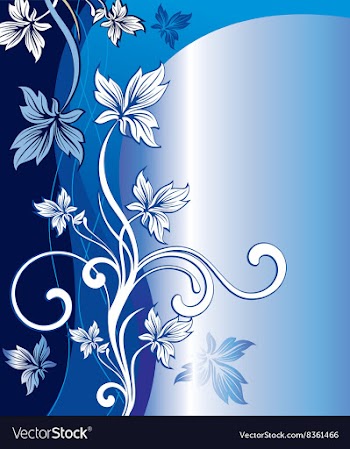 Blue Floral Background vector image