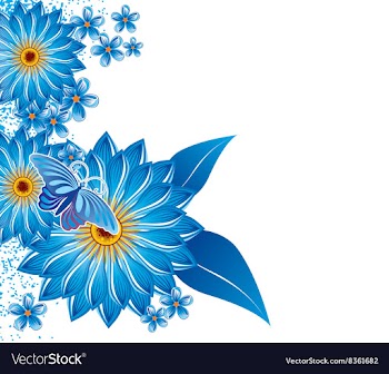 Blue Floral Background vector image