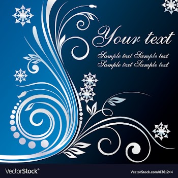 Blue Floral Background with Text Space vector image