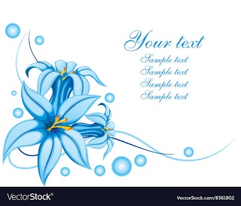 Blue Floral Background with Text Space vector image