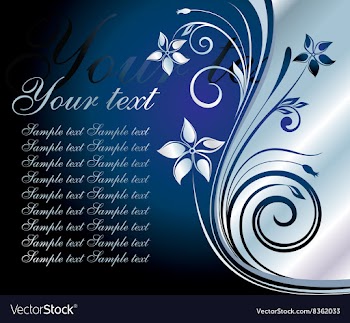 Blue Floral Background with Text Space vector image
