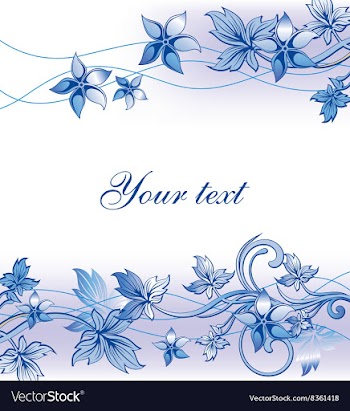 Blue Floral Frame vector image