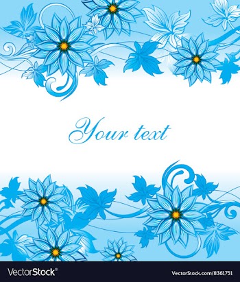 Blue Floral Frame vector image