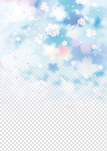 Blue flower Blue flower Sky Blue , Blue Dream cherry background, pink and white petaled flowers art transparent background PNG clipart