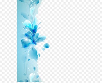 Blue flower Blue flower Wallpaper - Blue hand-painted decorative flower 