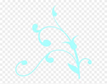 Blue Flower Border Svg Clip Arts 600 X 584 Px - Tree Branch Clip Art