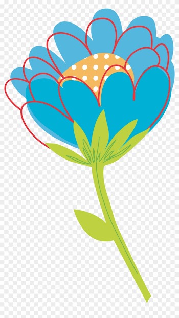 Blue Flower Clipart Big Flower - Flower Vector Png Png