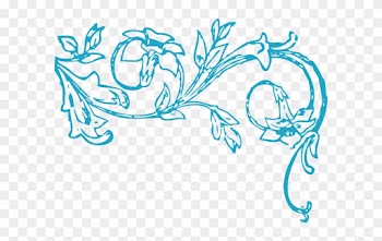Blue Flower Clipart Flower Vine - Blue Png Flower Border