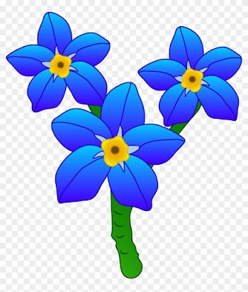 Blue Flower Clipart Pretty Flower - Forget Me Not Flower Clipart