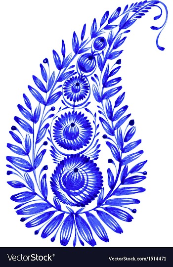 Blue flower composition vector image