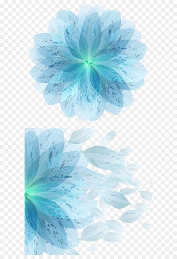 Blue Flower Euclidean vector - Blue flowers vector material Symphony 