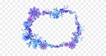 Blue Flower Frame Png